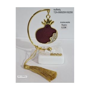 ρόδι με στρας σε ημικύκλιο πάνω σε βότσαλο