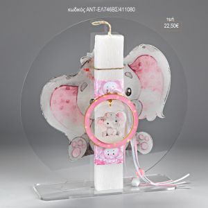 ελεφαντάκι σε plexiglass βάση λαμπάδα πασχαλινή αντ-ελ746βσ