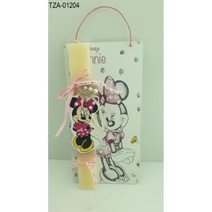 MINNIE ΞΥΛΙΝΟ ΛΑΜΠΑΔΑ ΠΑΣΧΑΛΙΝΗ ΣΕ ΞΥΛΙΝΗ ΠΛΑΤΗ