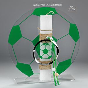 μπάλα παναθηναικός σε plexiglass βάση λαμπάδα πασχαλινή αντ-ελ755βσ