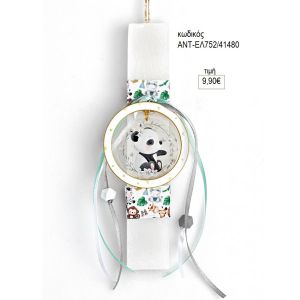 αρκουδάκι πάντα panda plexiglass λαμπάδα πασχαλινή αντ-ελ752
