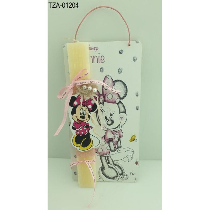 MINNIE ΞΥΛΙΝΟ ΛΑΜΠΑΔΑ ΠΑΣΧΑΛΙΝΗ ΣΕ ΞΥΛΙΝΗ ΠΛΑΤΗ